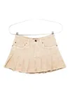 Balenciaga Women Beige Denim Mini Skirt In Neutral