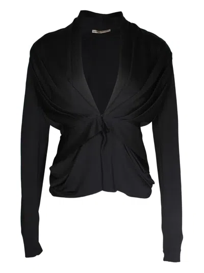 Pre-owned Balenciaga Pleated Evening Jacket In Black
