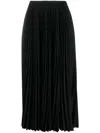 Balenciaga Pleated Midi Skirt In Black