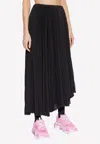 Balenciaga Asymmetrical Midi Skirt In Black