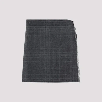 Balenciaga Pleated Mini Skirt 38 In Gray