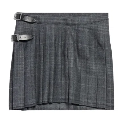 Pre-owned Balenciaga Pleated Mini Skirt 'grey' | Women's Size 34 In Gray