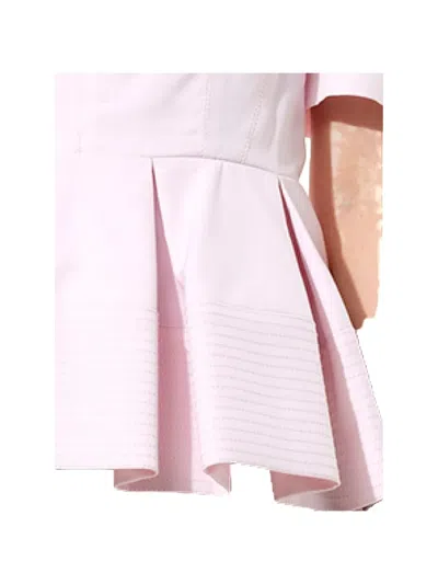 Balenciaga Pleated Peplum-hem Blouse In Pink