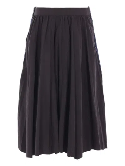 Balenciaga Pleated Skirt In Black
