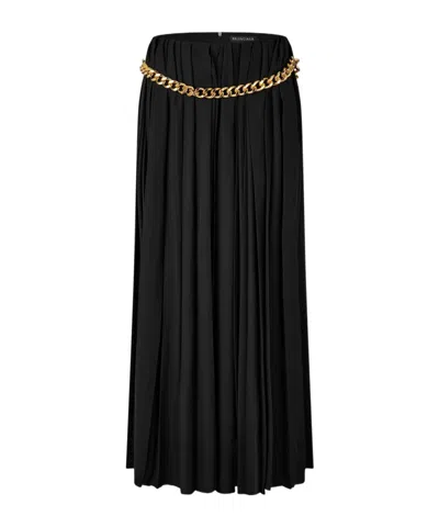 Balenciaga Pleated Skirt In Black