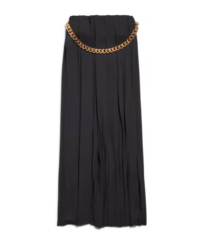 BALENCIAGA BALENCIAGA CHUNKY CHAIN PLEATED MAXI SKIRT