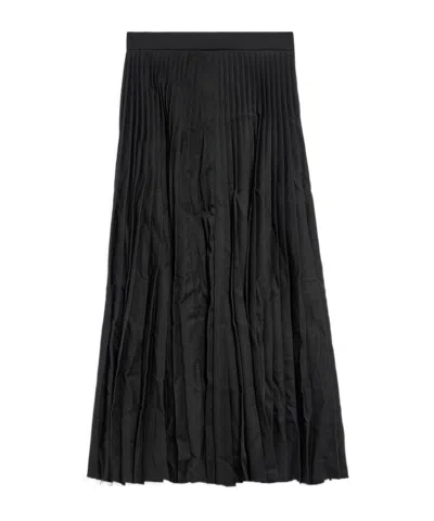 BALENCIAGA BALENCIAGA CREASED PLEATED MIDI SKIRT
