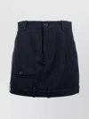 Balenciaga Pleated Skirt With Belt Loops And Button Detail