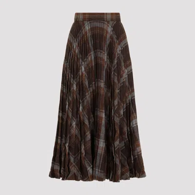 BALENCIAGA PLEATED SKIRT WITH RUFFLED EFFECT