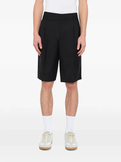 Balenciaga Pleated Tailored Shorts In Black