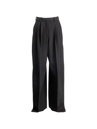 Balenciaga Pleated Wide-leg Trousers In Gray