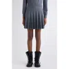 Balenciaga Pleated Knit Mini Skirt In Blue