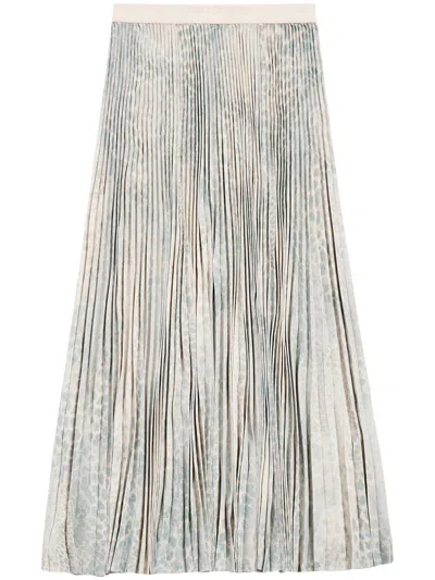 Balenciaga Plissé A-line Midi Skirt