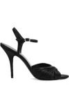 Balenciaga Plissé Dynas Heeled Sandal In Black