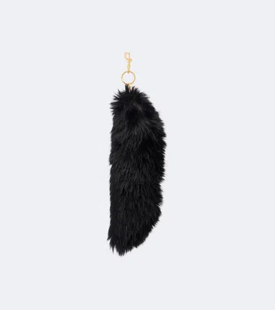 Balenciaga Plush Bag Charm In Black