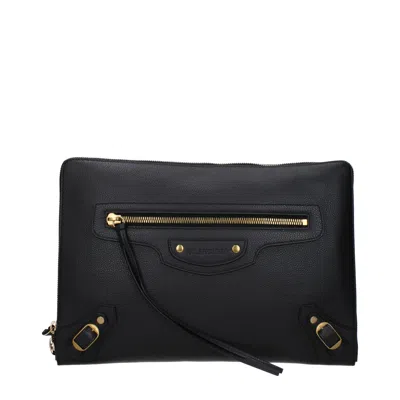 Balenciaga Pochette Neo Classic Women Leather Black
