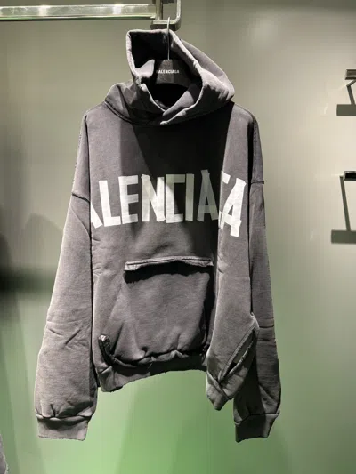 Balenciaga Pocket Hooded Sweater In Black