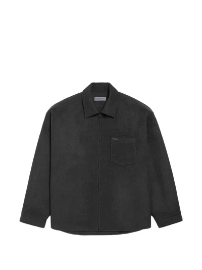 Balenciaga Pocket Zip Coat In Black