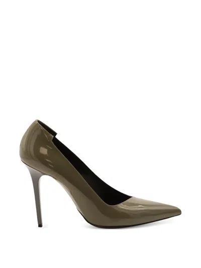 Pre-owned Balenciaga Point-toe Leather Pumps In Gray