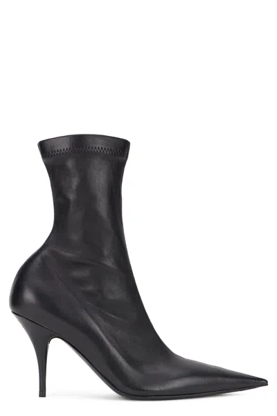 Balenciaga Pointed Ankle Boots In Black