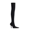 Balenciaga Knife Stretch Over-the-knee Stiletto Boots In Black