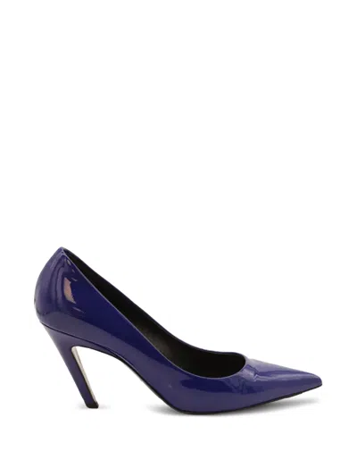 Pre-owned Balenciaga Pointed Leather Pumps In Blue