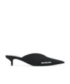Balenciaga Pointed Muller Shoes In Black