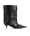 Balenciaga Cagole Wide Boots In Black