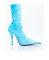Balenciaga Pointed Short Boots In Blue