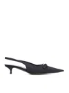 Balenciaga 40mm Slingback Leather Pumps In Black