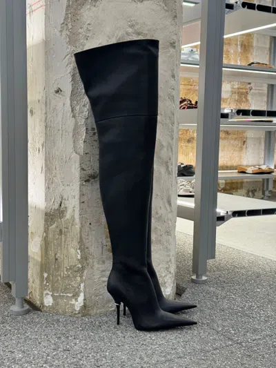 Balenciaga Pointed-toe Boots In Black