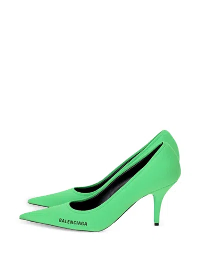 Pre-owned Balenciaga Pointed-toe Heeled Pumps In Green