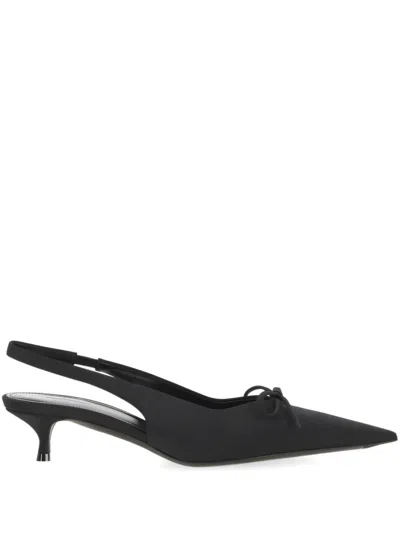 Balenciaga Pointed Toe Pumps With Delicate Bow Detail In Black
