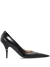 Balenciaga Pointed Toe Ring Heel Pumps In Black