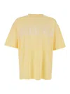Balenciaga Political C Yellow Crewneck T-shirt With Logo Lettering On The Front And Logo Print On The Rear In C