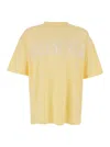 Balenciaga Political C Yellow Crewneck T-shirt With Logo Lettering On The Front And Logo Print On The Rear In C