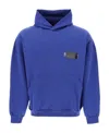 Balenciaga Gaffer Maxi Hoodie In Blue