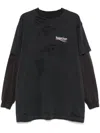 Balenciaga Women Political Campaign Cotton T-shirt In Black