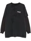 Balenciaga Women Political Campaign Cotton T-shirt In Black