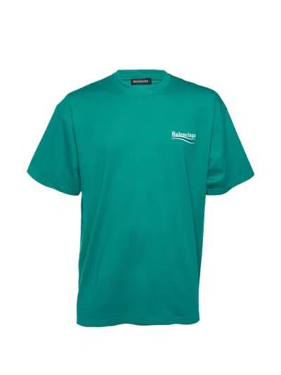 Pre-owned Balenciaga Political Campaign Cottont-shirt In Green