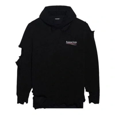 Balenciaga Political Campaign Destroyed Hoodie 'black'