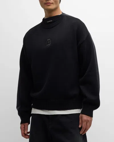 Balenciaga Political Campaign Hybrid Sweater In 1000 Black