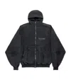 Balenciaga Large Zip-up Hoodie In Beige