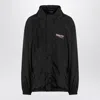 Balenciaga Polyester Jacket With Elastic Cuffs And Hooded Design In Black