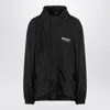 Balenciaga Polyester Jacket With Elastic Cuffs And Hooded Design In Black