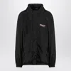 Balenciaga Polyester Jacket With Elastic Cuffs And Hooded Design In Black
