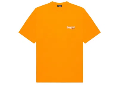 Pre-owned Balenciaga Political Campaign Large Fit T-shirt In Fluo Orange