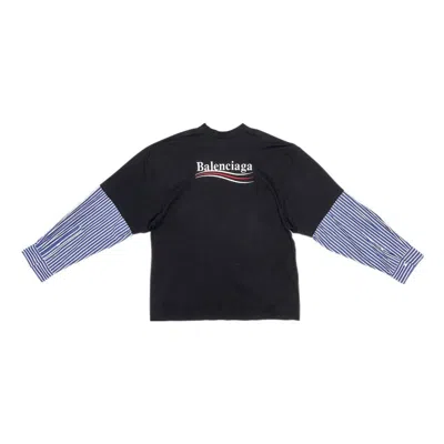 Balenciaga Political Campaign Layered T-shirt 'black'
