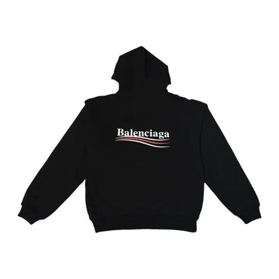 Balenciaga Political Campaign Logo Hoodie Black