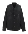 Balenciaga Political Campaign-logo Oversized Denim Jacket In Black